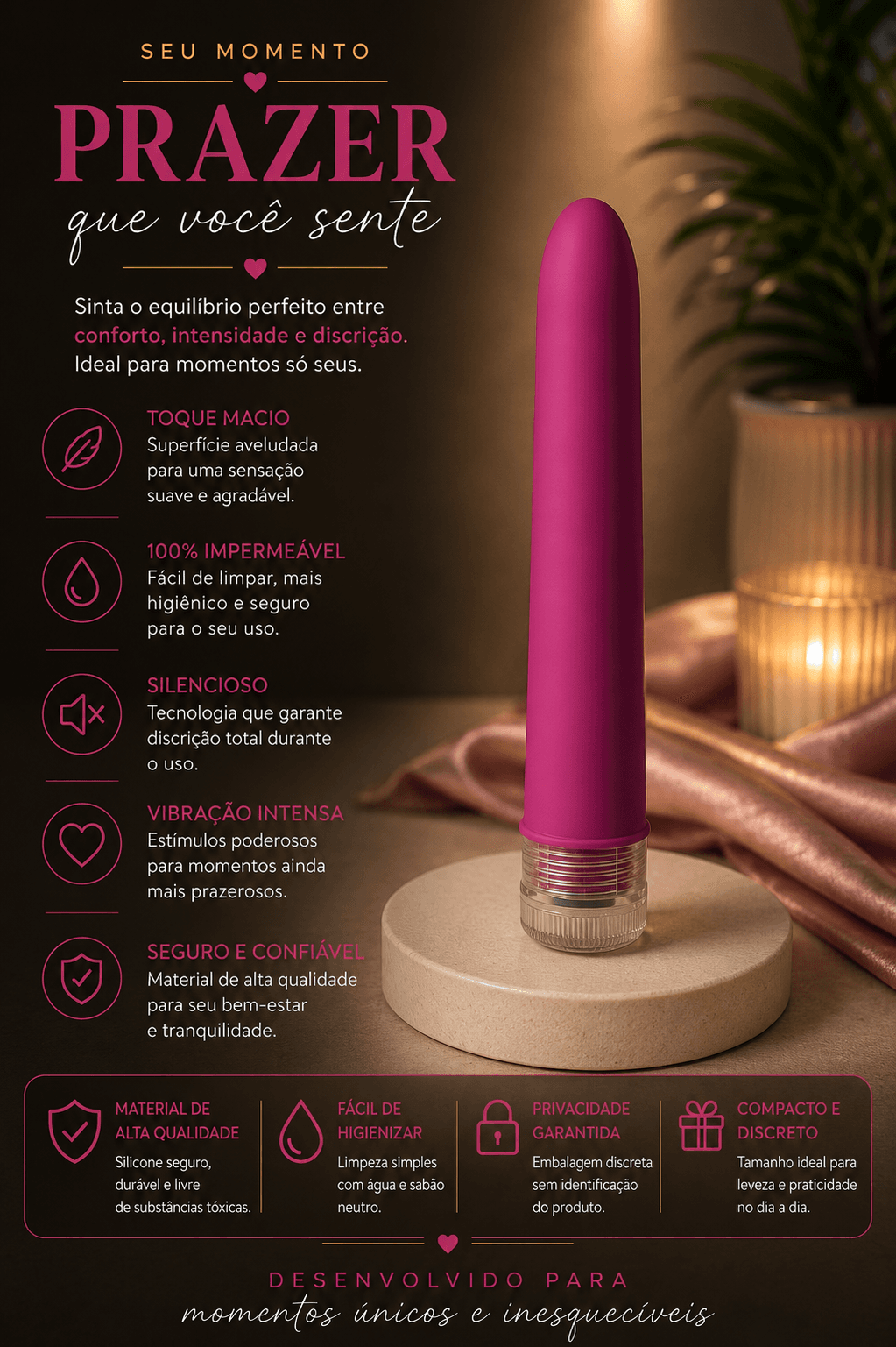 Vibrador Premium 10 - Rosa