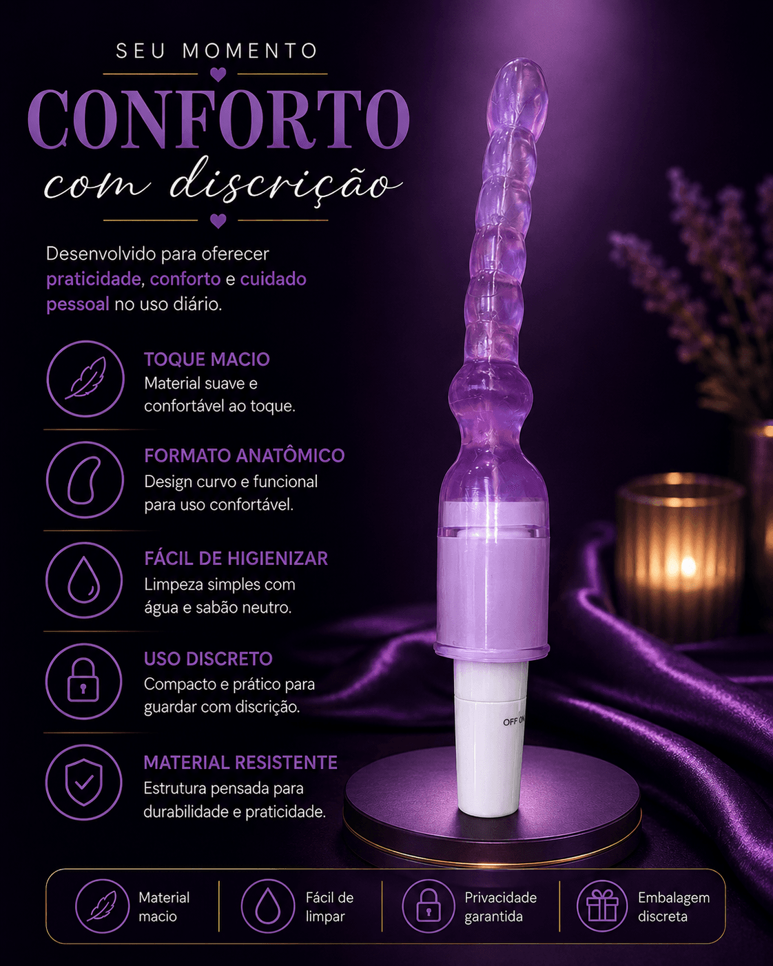 Vibrador Premium 11 - Roxo
