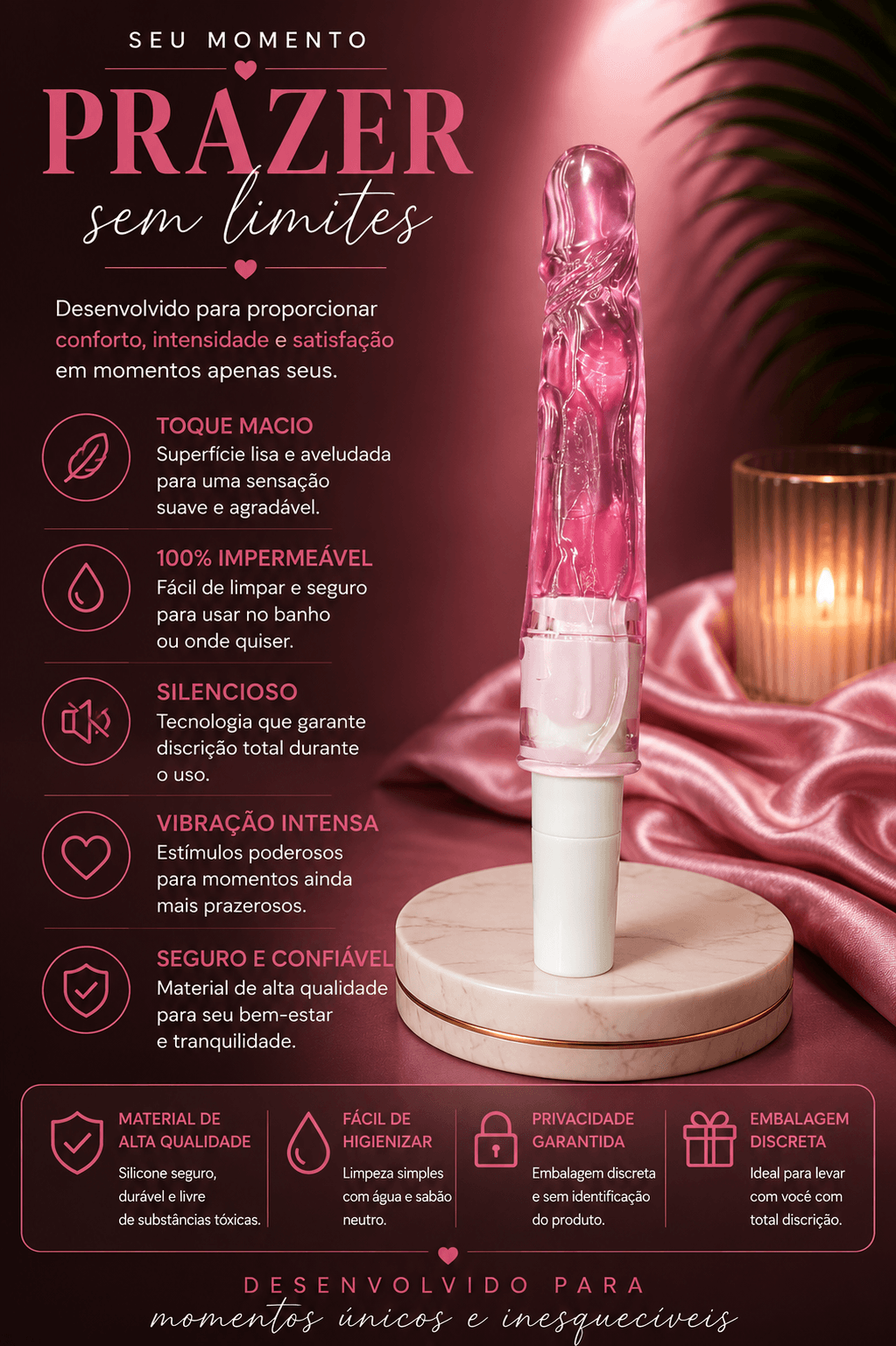 Vibrador Premium 4 - Rosa