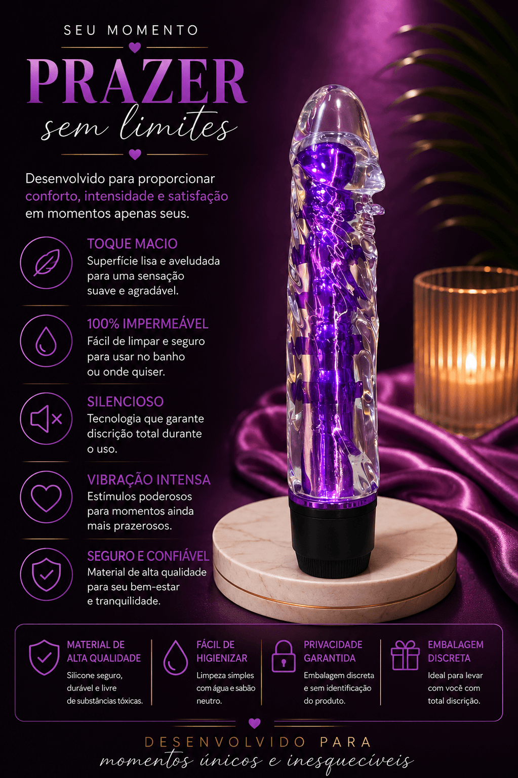 Vibrador Premium 7 - Roxo