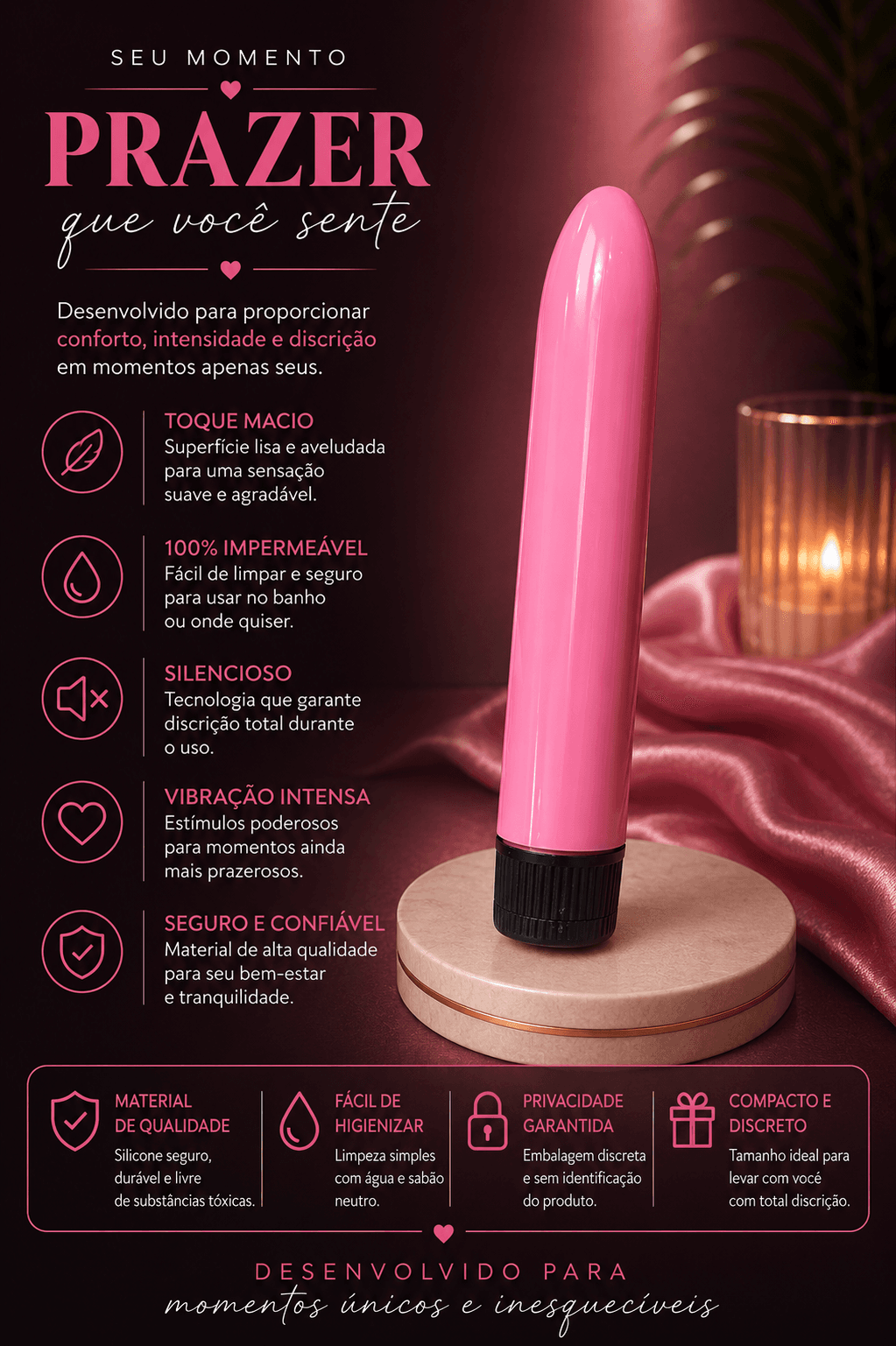 Vibrador Premium 8 - Rosa