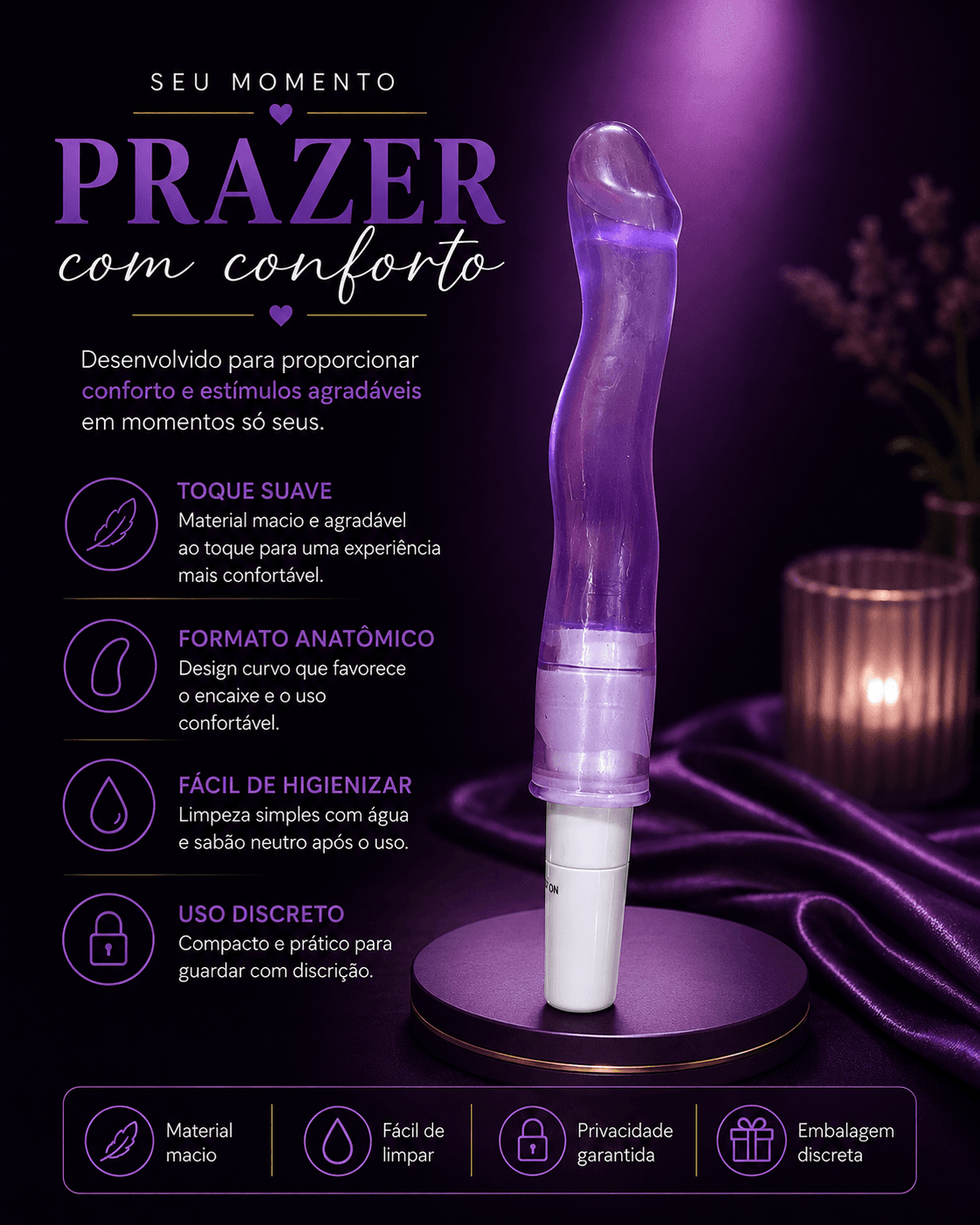 Vibrador Premium 9 - Roxo