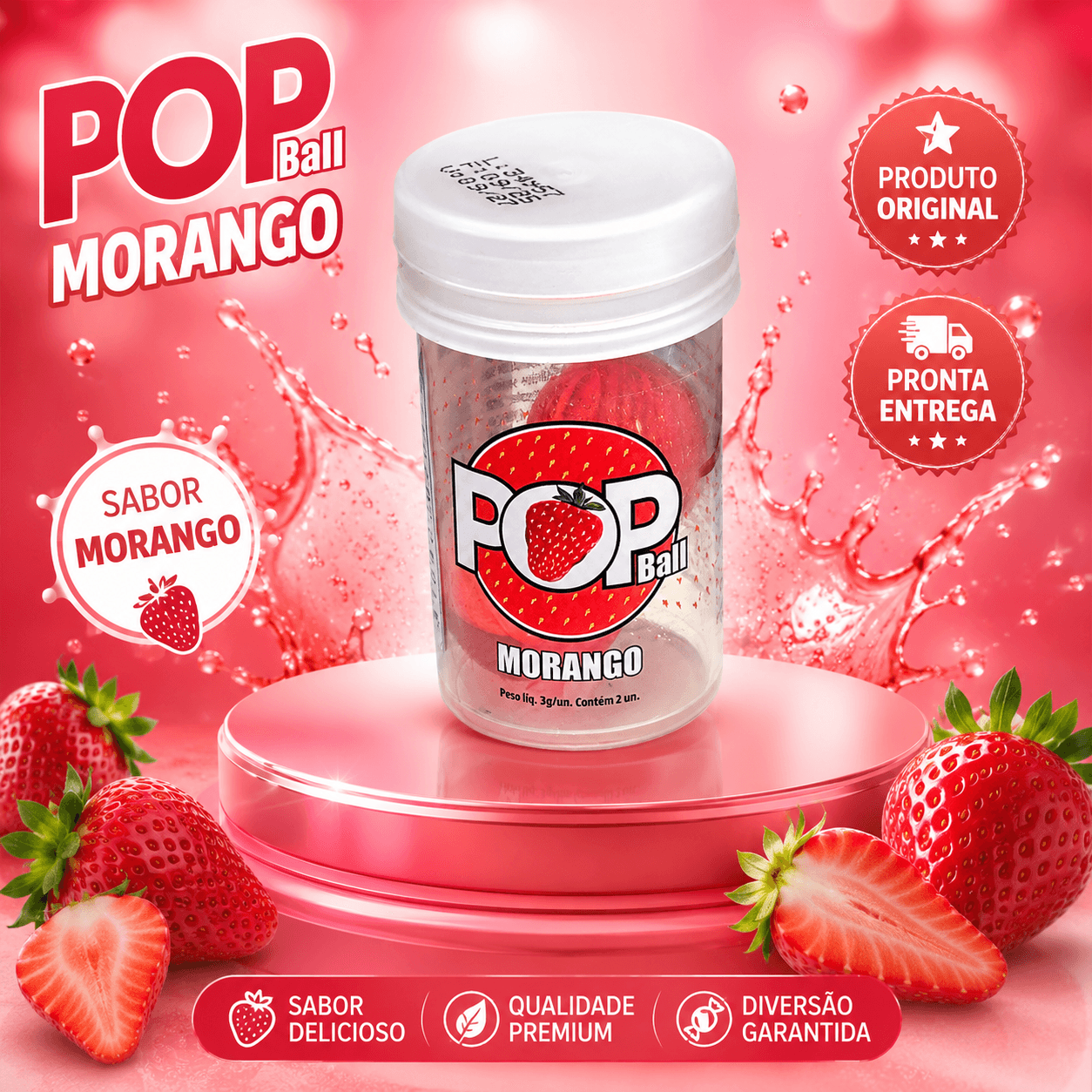 BOLINHAS SEXY POP MORANGO