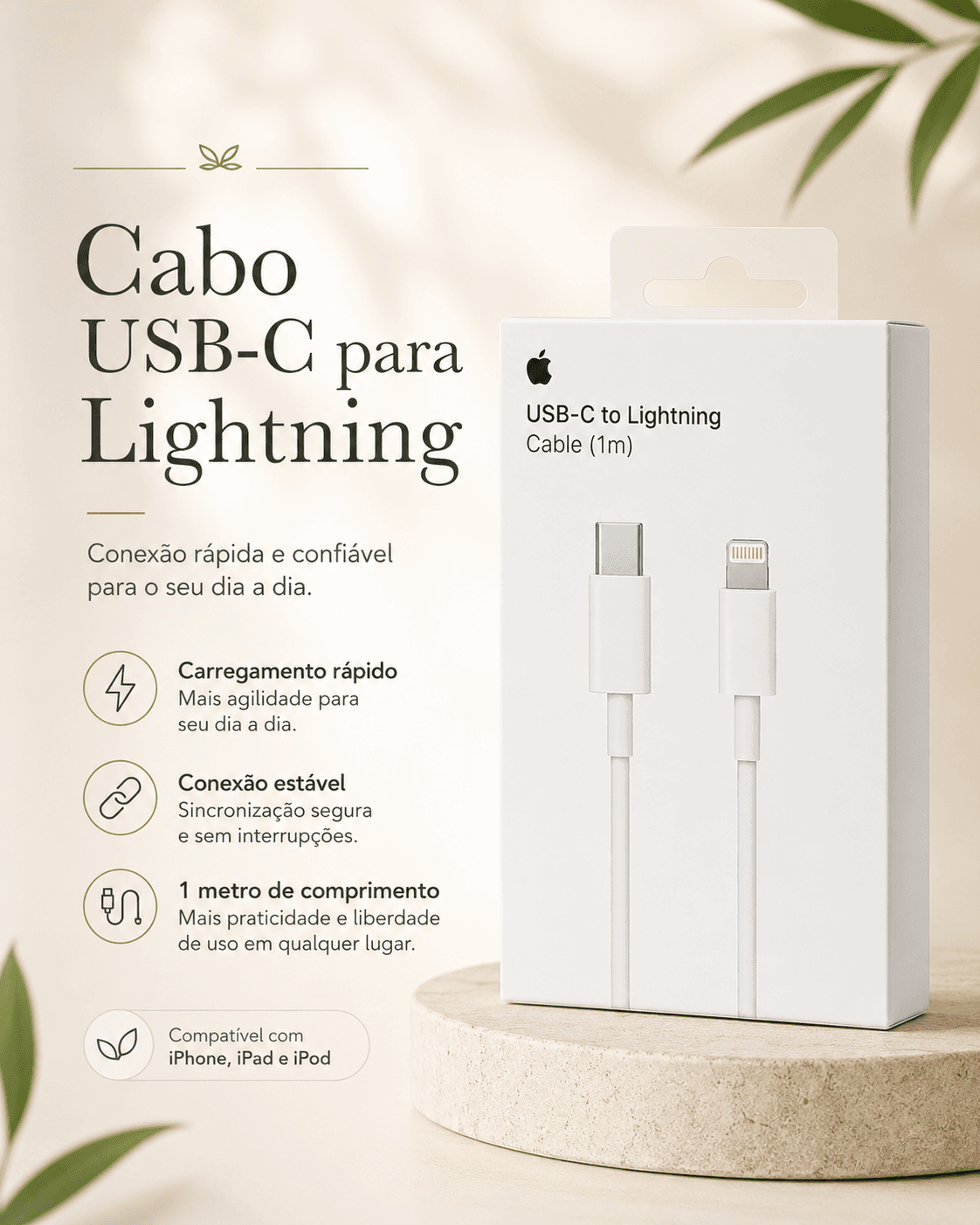 CABO USB-C / LIGHTNING 30W