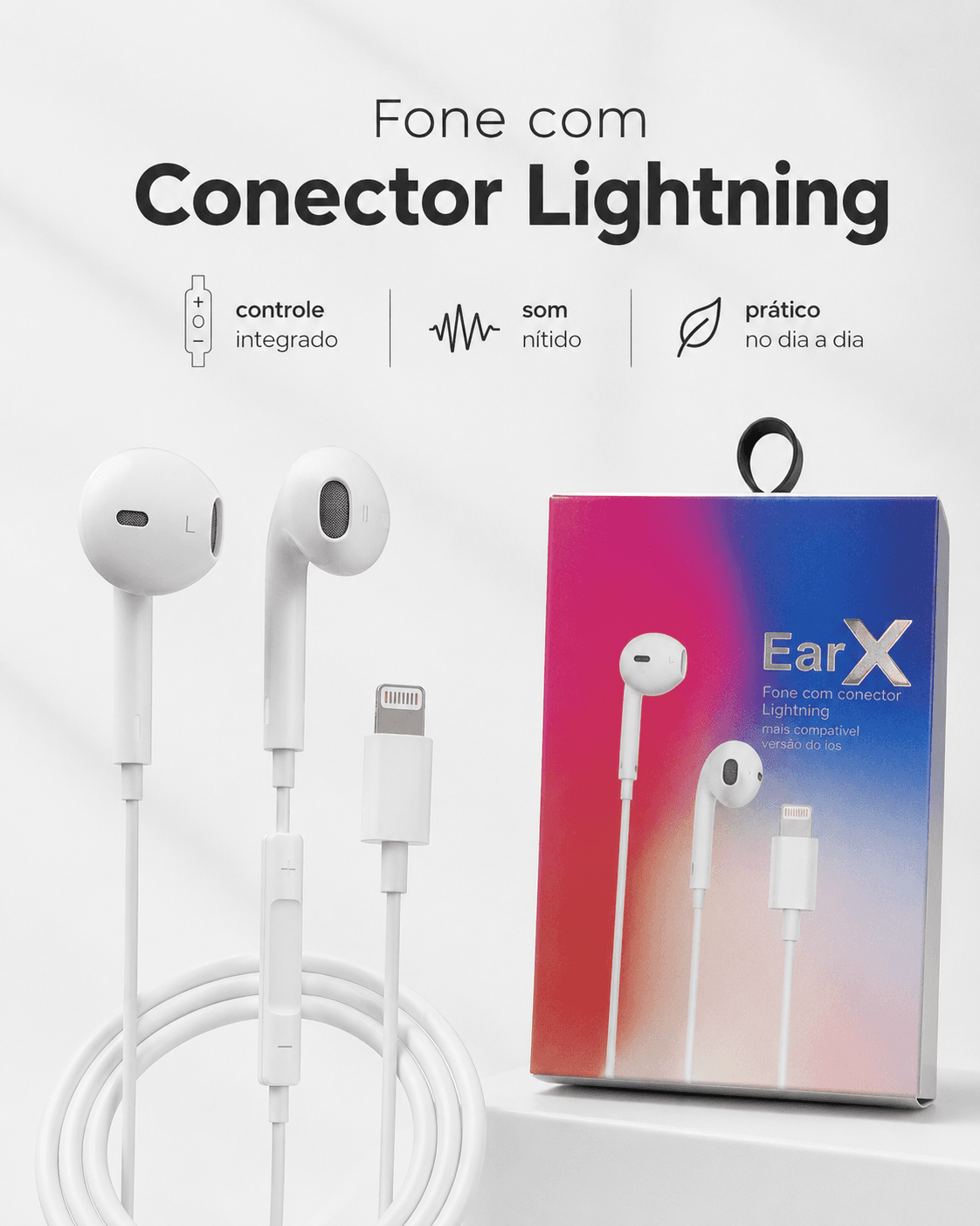 FONE DE FIO LIGHTNING