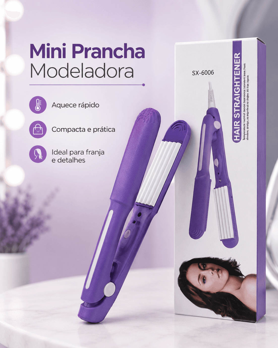 MINI PRANCHA ROXO