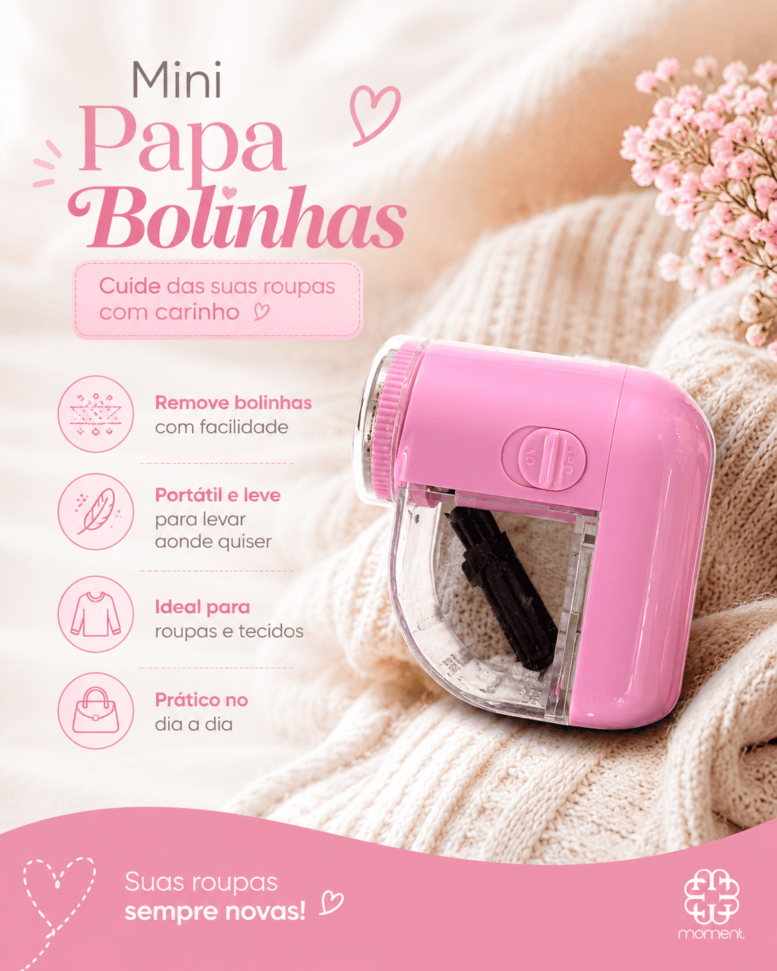 PAPA BOLINHA A PILHA ROSA