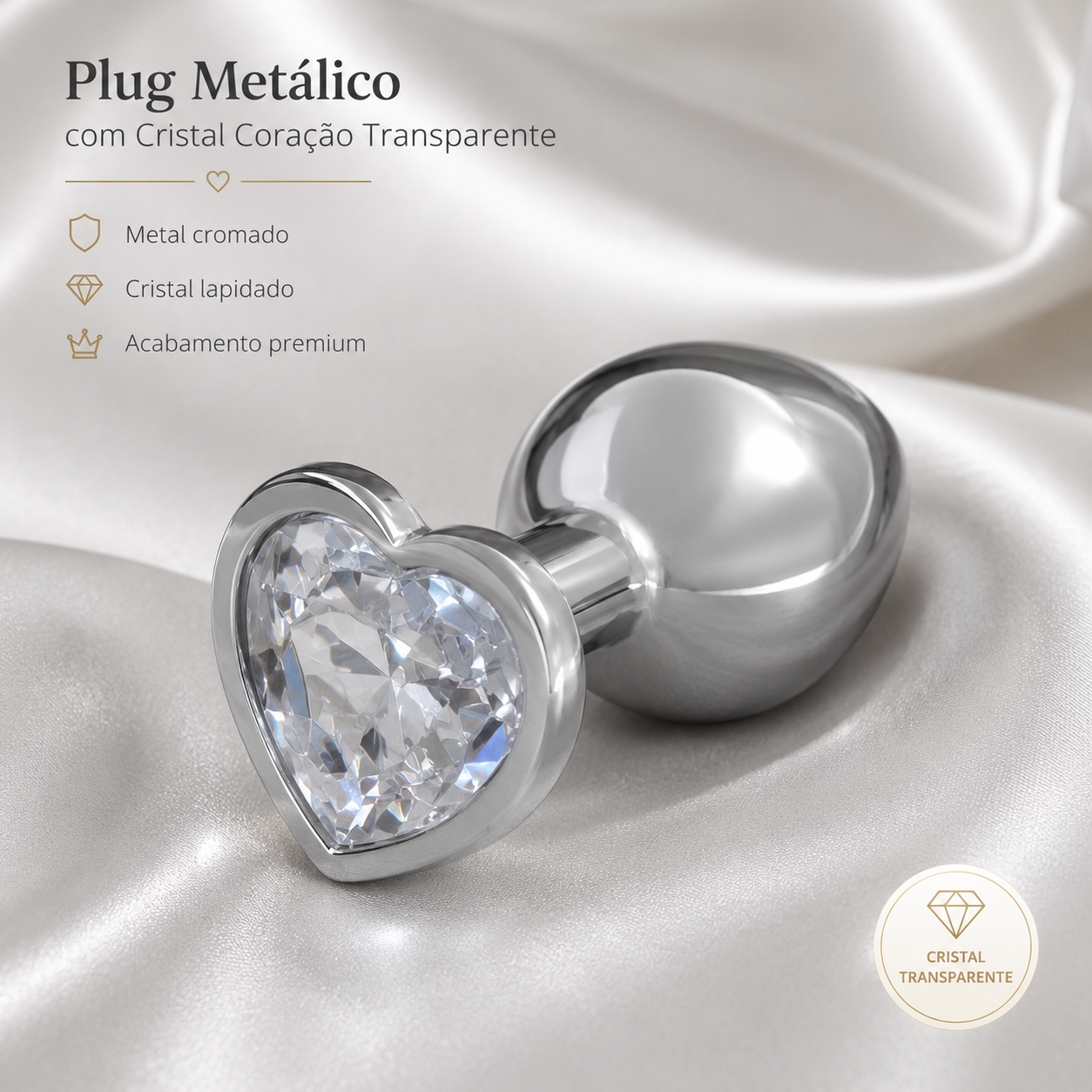 PLUG M CORACAO CRISTAL