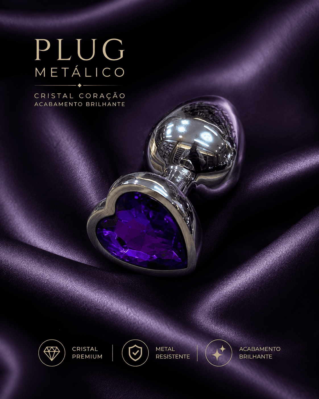 PLUG M CORACAO ROXO