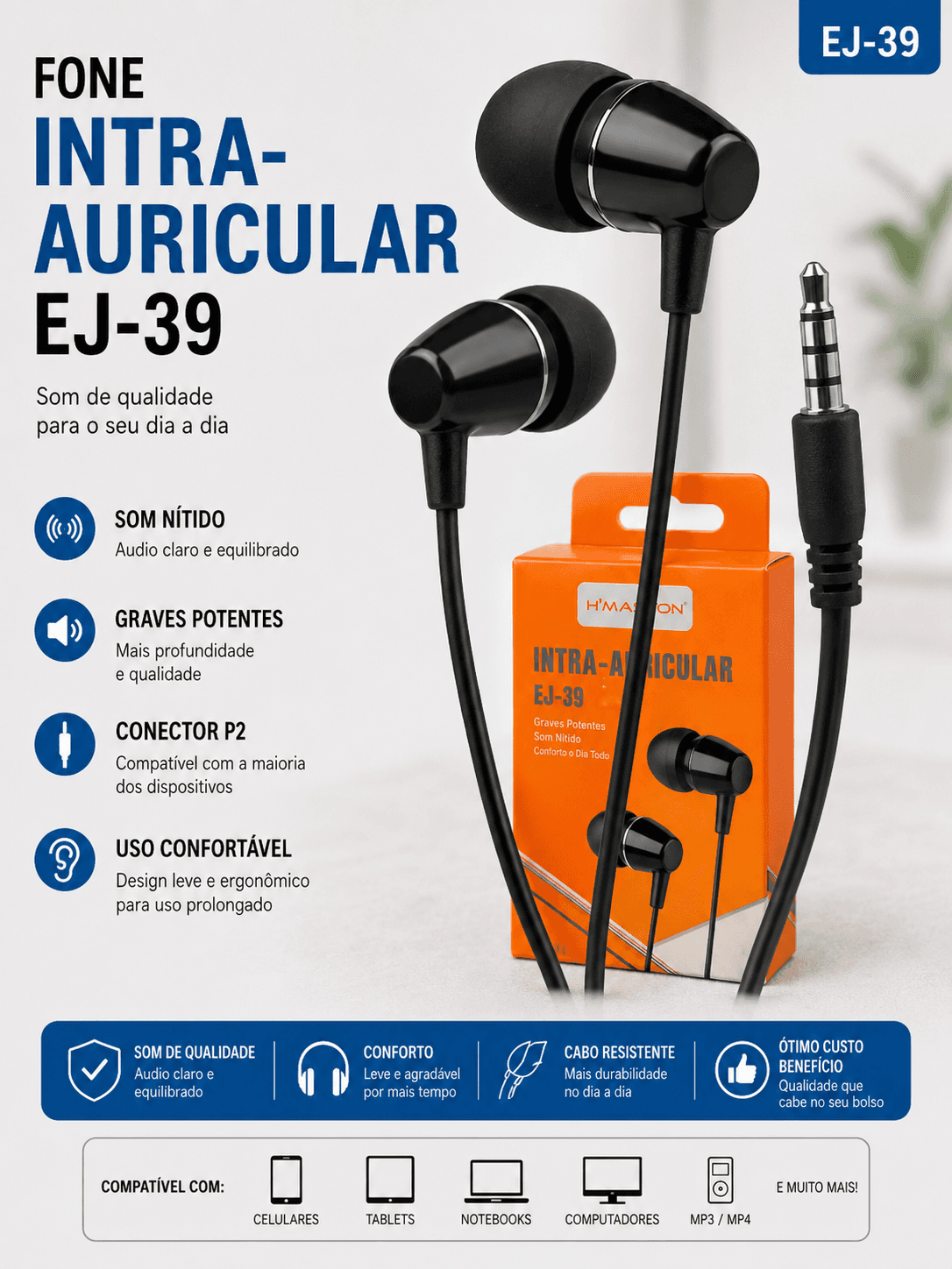 FONE PINO P1 C/MICROFONE
