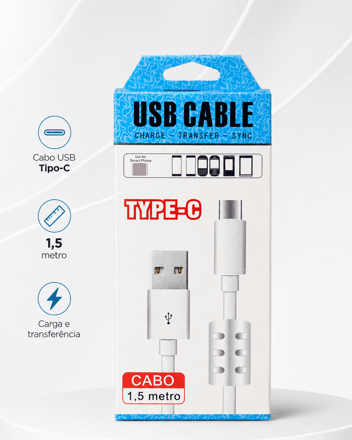 CABO CARREG USB/C 1.5 M