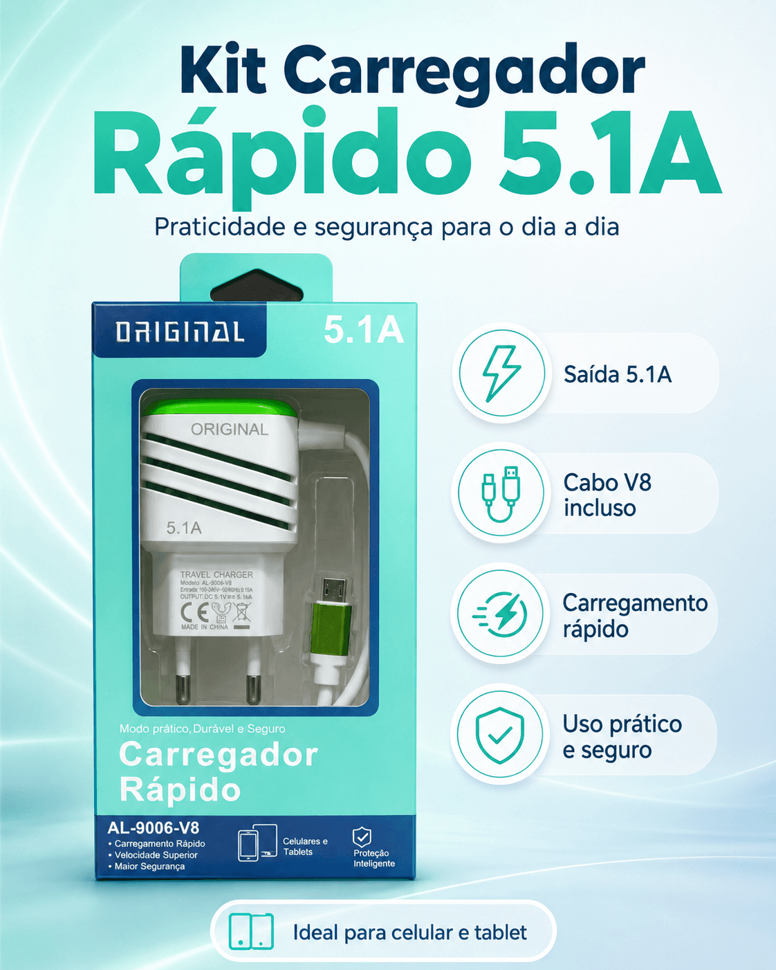 FONTE + CABO CARREG V8/MICRO