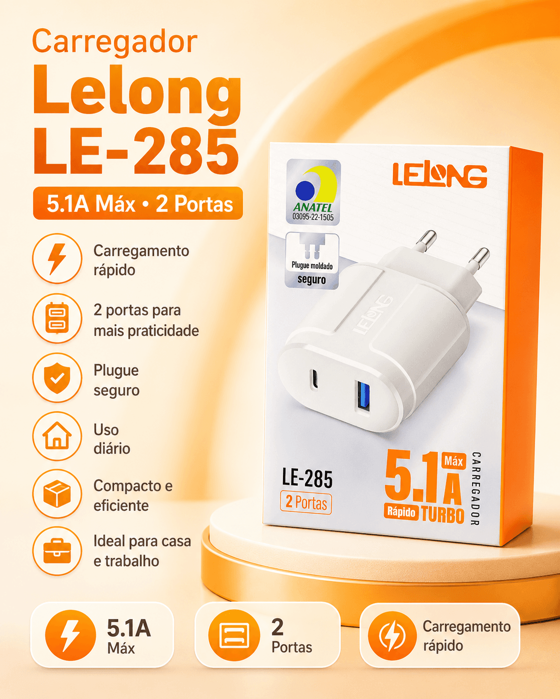 FONTE 2 ENTRADAS USB