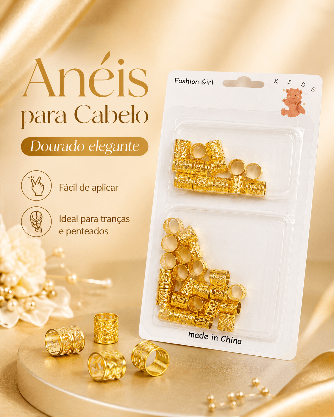 ANEL DE CABELO G DOURADO