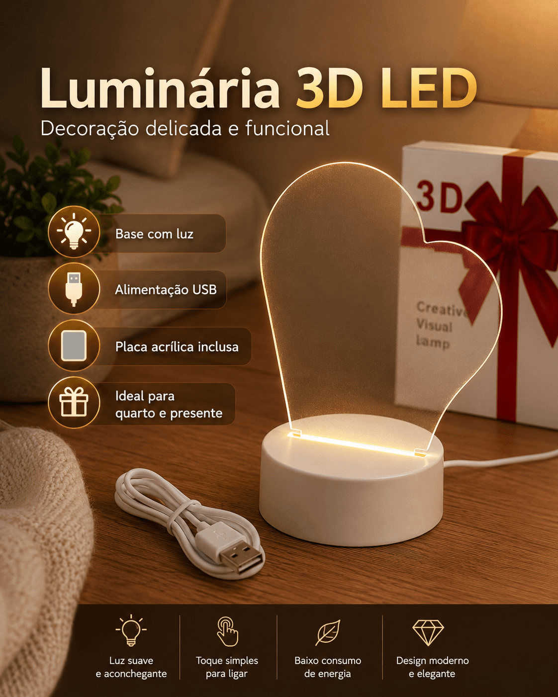 LUMINARIA LED P/ESCREVER