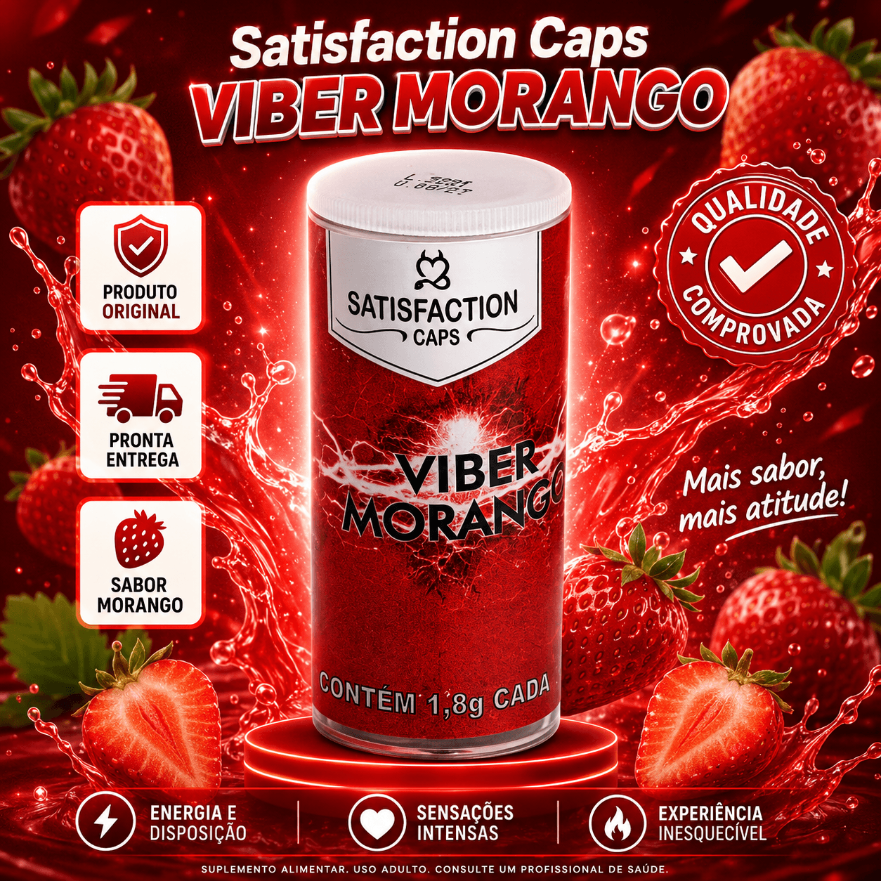 BOLINHAS SEXY VIBER MORANGO