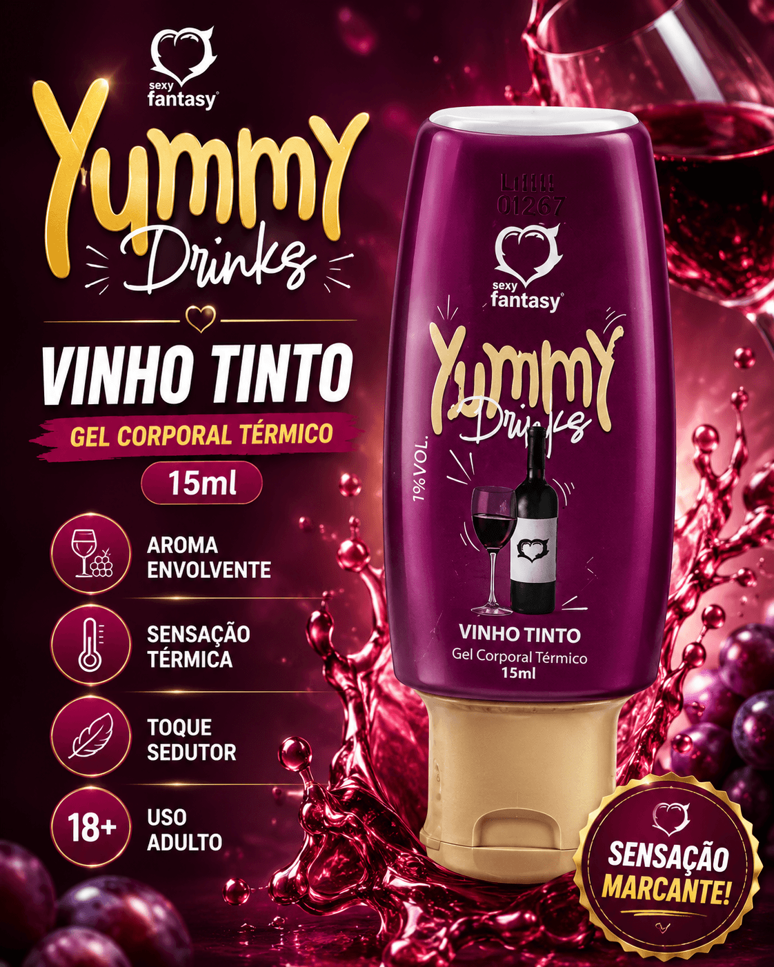 GEL YUMMY VINHO TINTO