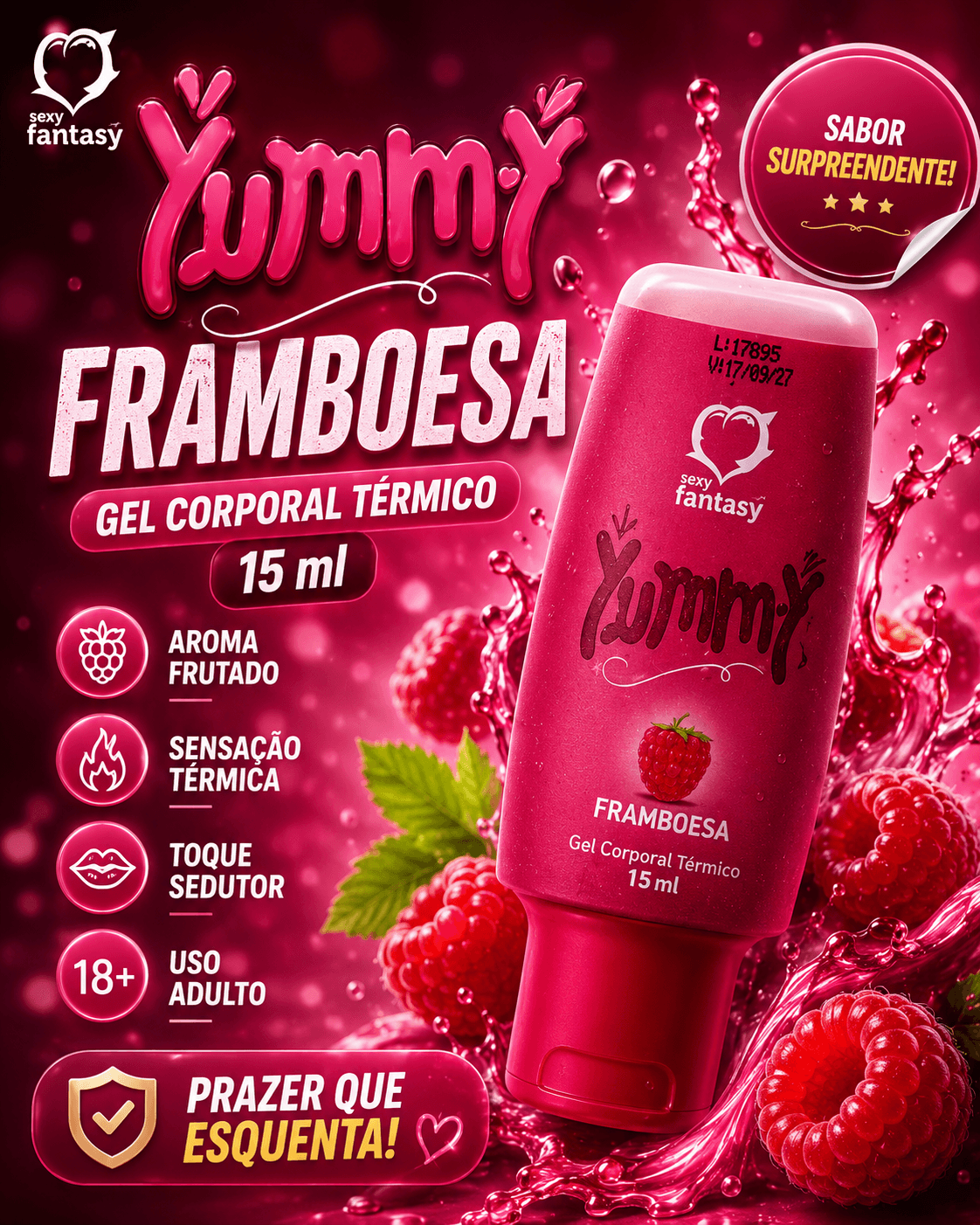 GEL YUMMY FRAMBOESA